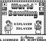 World Bowling (Japan) Title Screen